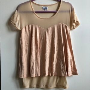 Peachy Pink Cheap Monday Sheer Sweetheart Neckline